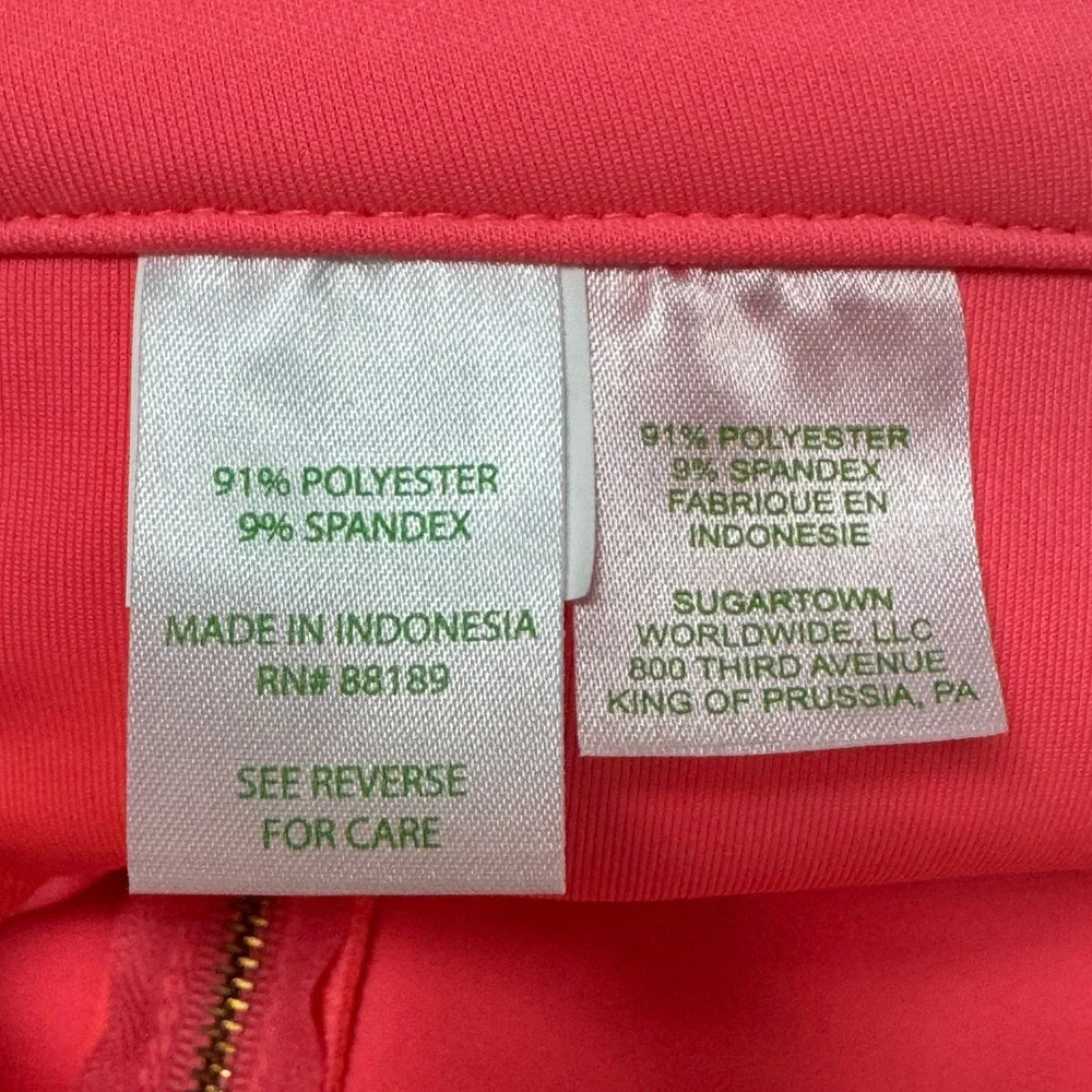Lilly‎ Pulitzer Lorna Short in Pink Sun Ray Daisy Laser Cut Sz 0 Summer Boho - Picture 7 of 12